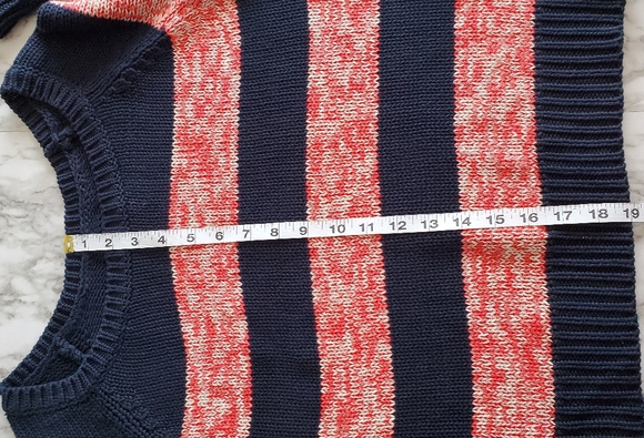 American Eagle Red & Blue Stripe Sweater size L - Picture 5 of 6